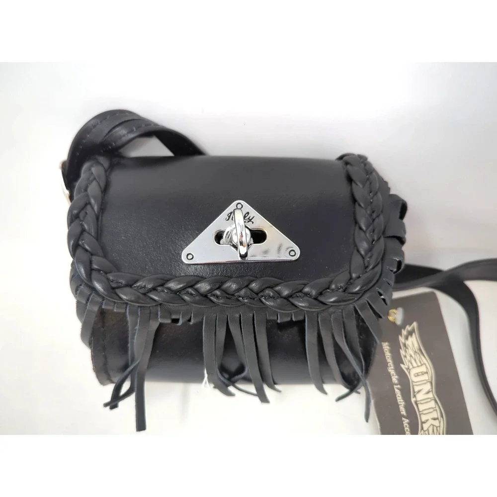 NEW UNIK Leather Accessories Bag Harley Honda Motorcycle 6x6 Italy